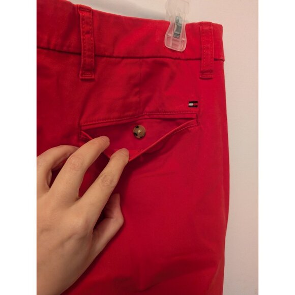 Tommy Hilfiger Men's Slim Fit Red Khaki Pants 32x29 - Picture 7 of 8